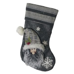 BOTA COUNTRY GRIS BLANCO CON SANTA