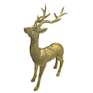 CIERVO POLIRESINA DORADO 37.5CM