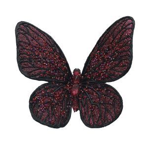 MARIPOSA NEGRA CON LENTEJ CON GANCHO