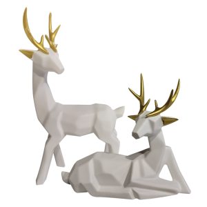SET DE RENOS BLAN/DOR 18,30CM