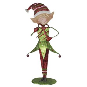 DUENDE DE METAL 45CM ROJO VERDE