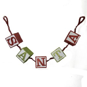 CUBOS DE SANTA LETRAS ROJO VERDE