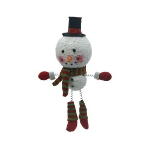 MUÑECO DE NIEVE PATAS DE RESORTE 26CM