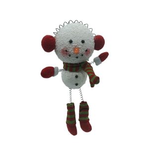 MUÑECO DE NIEVE PATAS DE RESORTE 26CM