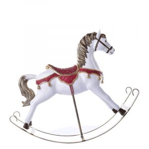 CABALLO BALANCIN BLANCO 30.5CM