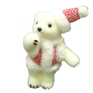 OSO POLAR PARADO VEST/ROJO 28CM
