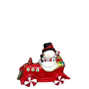 MUÑECO DE NIEVE EN AUTO 9,5 CM