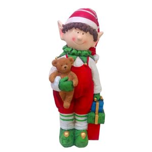 DUENDE NAVIDEÑO CON OSITO 68 CM