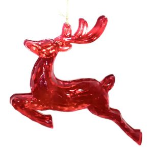 SET DE RENOS ORNAMENTOS ROJOS 17X18CM