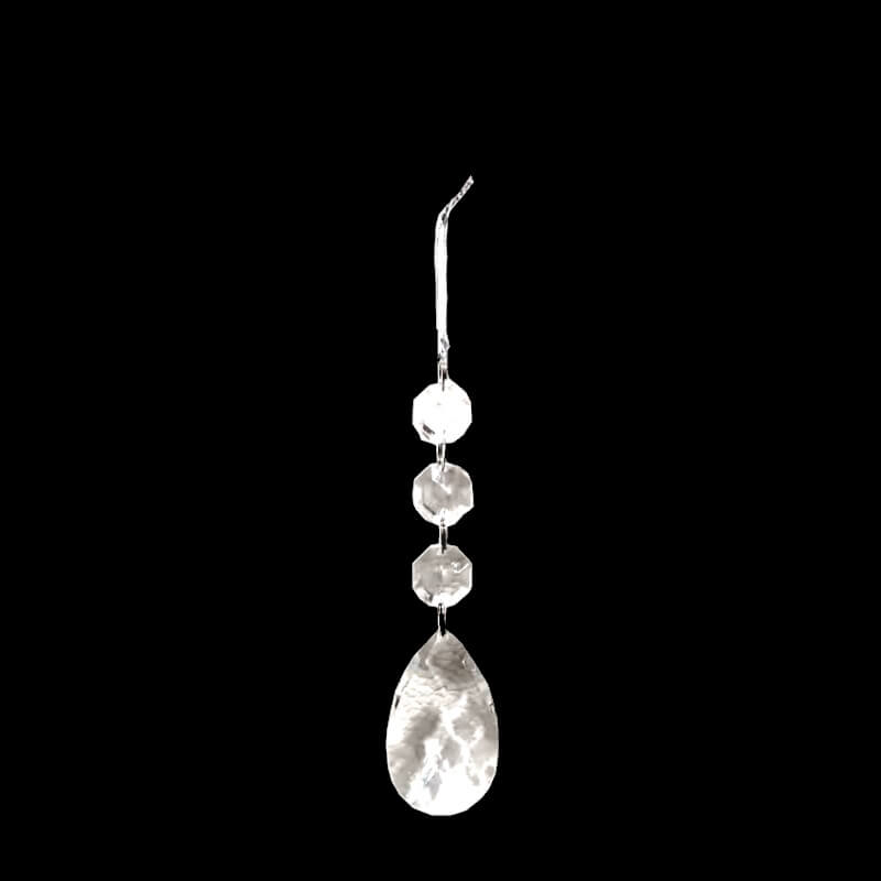 ORNAMENTO CUENTAS TRANSPARENTES 13 CM