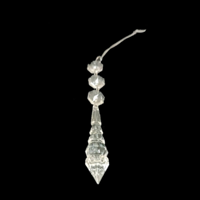 ORNAMENTO CUENTAS 15 CM TRANSPARENTES