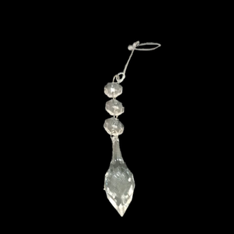 ORNAMENTO CUENTAS TRANSPARENTES 14 CM