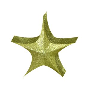 ESTRELLA 3D DORADA ARMABLE 110 CM