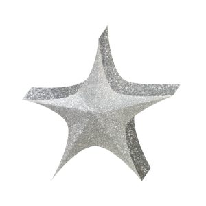 ESTRELLA 3D PLATA ARMABLE 110CM