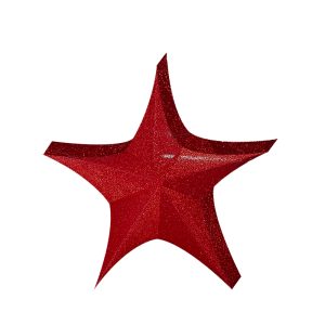 ESTRELLA 3D ROJA ARMABLE 110CM