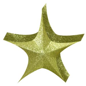 ESTRELLA 3D DORADA ARMABLE 135 CM