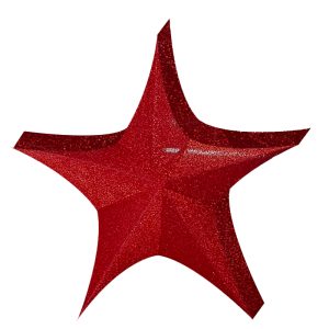 ESTRELLA 3D ROJA ARMABLE 135CM