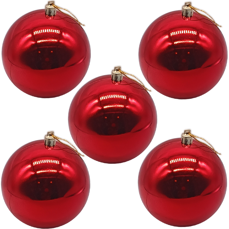 HV BAMBALINAS ROJ BRILL 6PZS 10CM