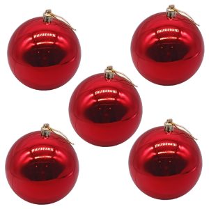 HV BAMBALINAS ROJ BRILL 12PZS 8CM