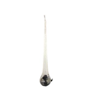 ORNAMENTO LAGRIMA TRANSP/BLA ESC 25CM