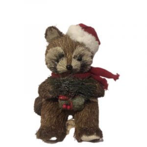 MAPACHE NATURAL C/BUF ROJA 24CM