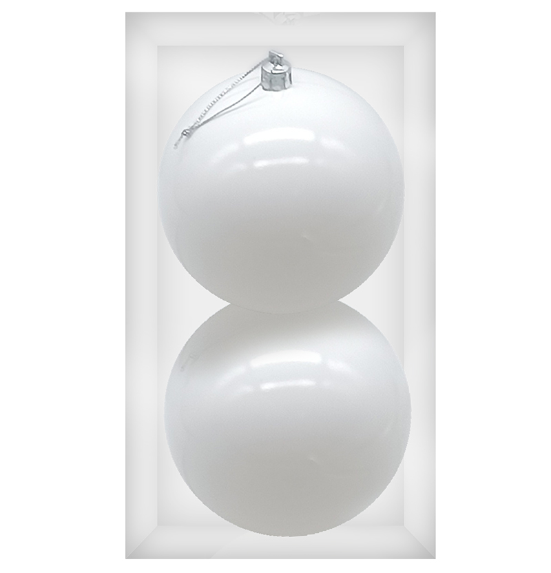 HV BAMBALINAS BLAN BRILL 2PZS 15CM - Imagen 2