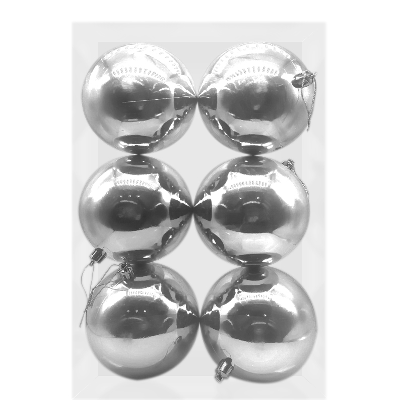 HV BAMBALINAS PLAT BRILL 6PZS 10CM - Imagen 2