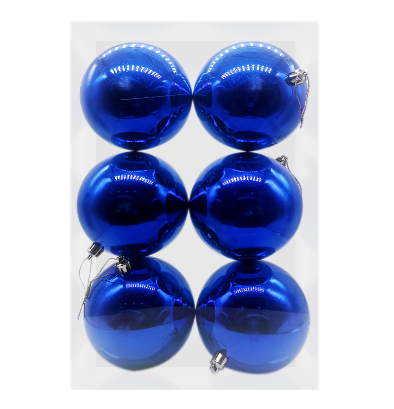HV BAMBALINAS AZUL BRILL 6PZS 10CM - Imagen 2