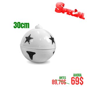 CASCABEL DE 30CM BLANCO BRILL 1 UND