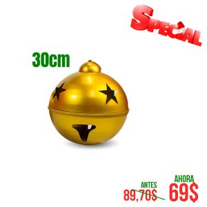 CASCABEL DE 30CM DORADO BRILL 1 UND