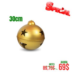 CASCABEL DE 30CM DORADO MATE 1 UND