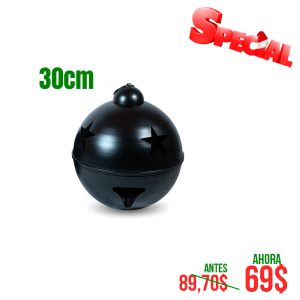 CASCABEL DE 30CM NEGRO MATE 1 UND