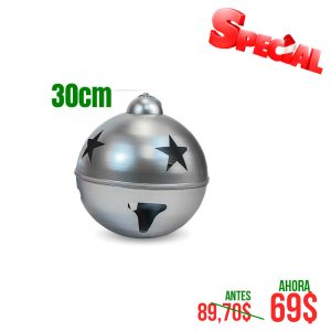 CASCABEL DE 30CM PLATA BRILL 1 UND