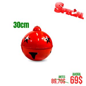 CASCABEL DE 30CM ROJO BRILL 1 UND