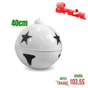 CASCABEL DE 40CM BLANCO BRILL 1 UND