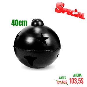 CASCABEL DE 40CM NEGRO BRILL 1 UND