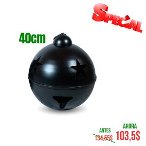 CASCABEL DE 40CM NEGRO MATE 1 UND