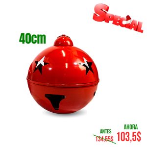 CASCABEL DE 40CM ROJO BRILL 1 UND