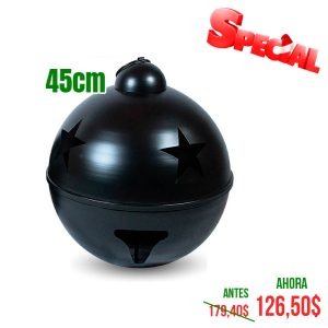 CASCABEL DE 45CM NEGRO MATE 1 UND