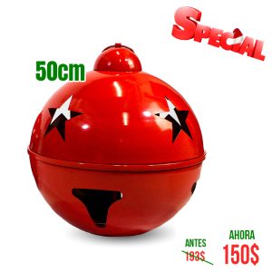 CASCABEL DE 50CM ROJO BRILL 1 UND