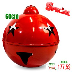 CASCABEL DE 60CM ROJO BRILL 1 UND