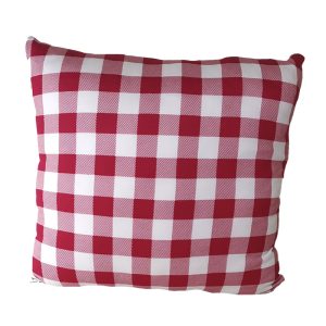 Cojín Textil Estampado rojo/blanco