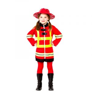 DISFRAZ DE BOMBERA PARA NIÑA