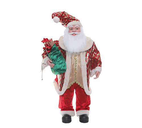 SANTA CLAUS ROJO REVER 91CM