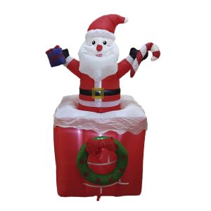INFLABLE SANTA SUBE Y BAJA EN CAJA 1.50MT
