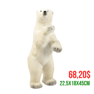 OSO DE PIE BLANCO NAT 22,5X18X45CM