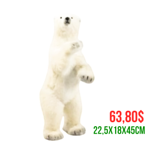 OSO DE PIE BLANCO PUR 22,5X18X45CM
