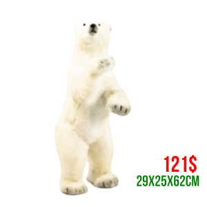 OSO DE PIE BLANCO PUR 29X25X62CM