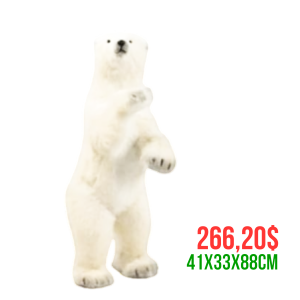 OSO DE PIE BLANCO PUR 41X33X88CM