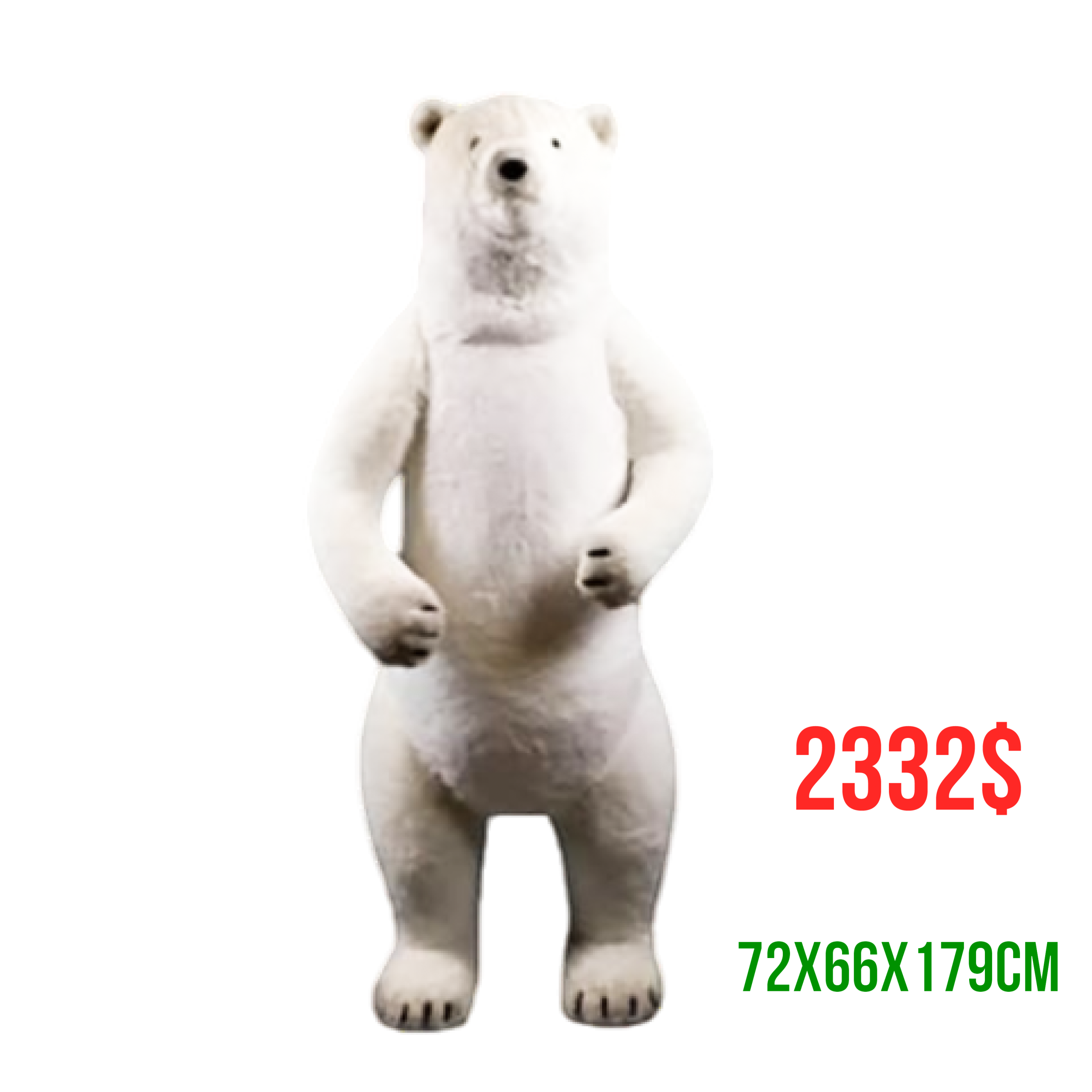 OSO PARADO BLA PUR 72X66X179CM